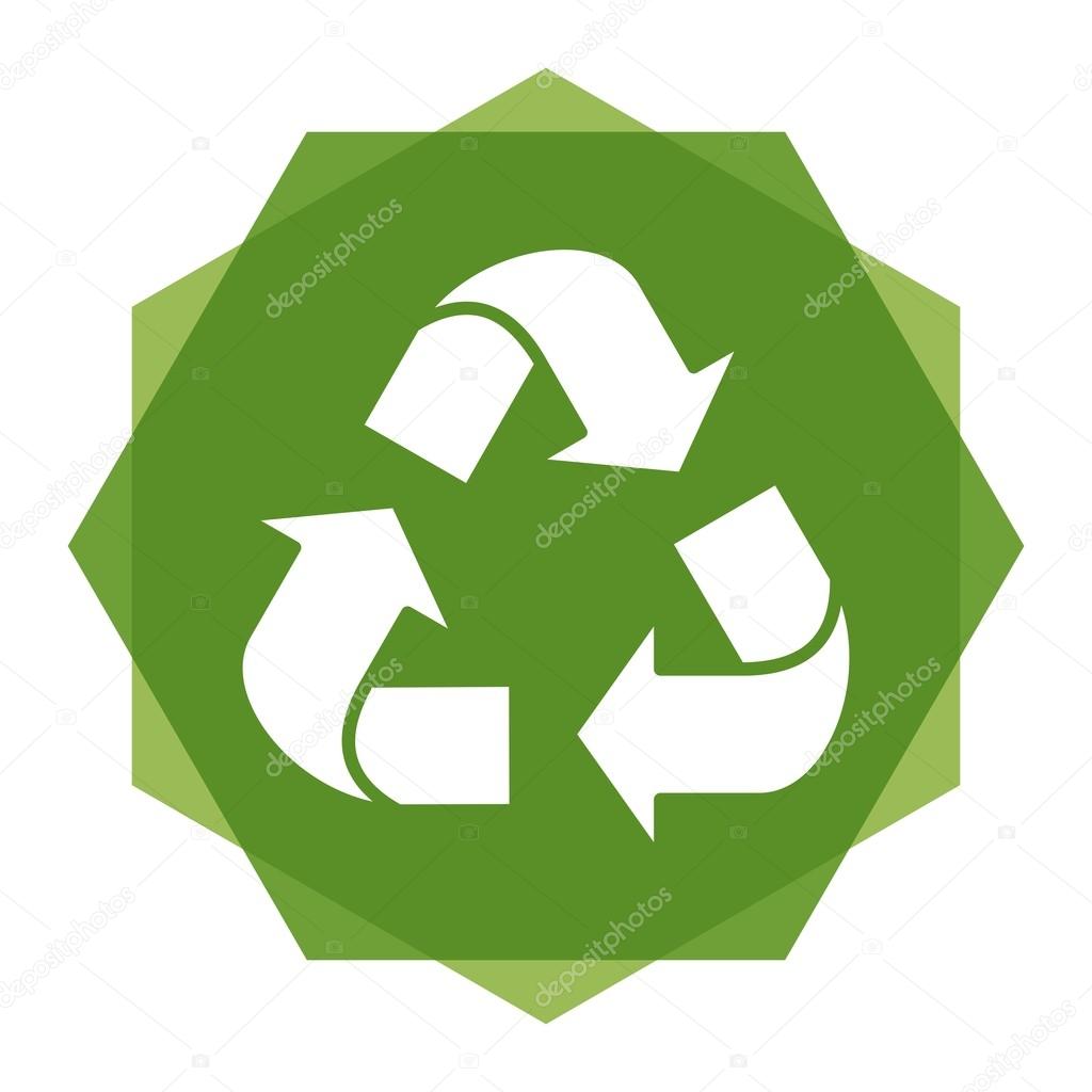 Vector recycle logo. Logotype for sites, advertising brochures, flayers, posters and info graphics. Flat cartoon vector illustration. Objects isolated on a white background.