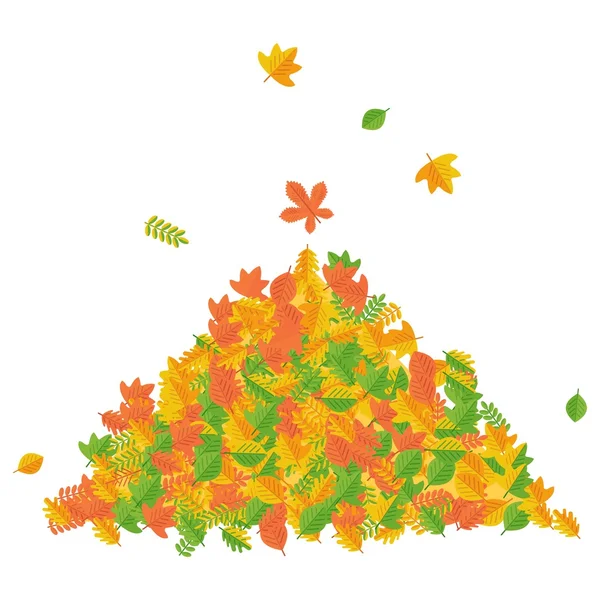 Pile of leaves — Stock Vector