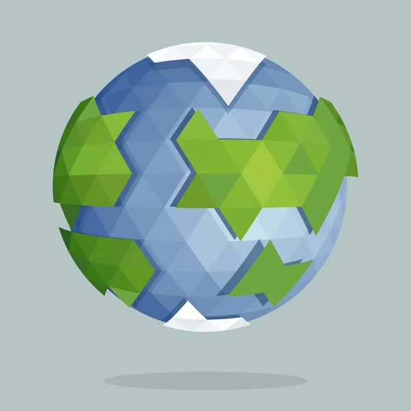 Poly Terre basse — Image vectorielle