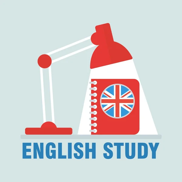 Imagem de estudo inglês — Vetor de Stock