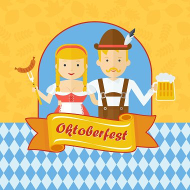Oktoberfest Bavyera Çift