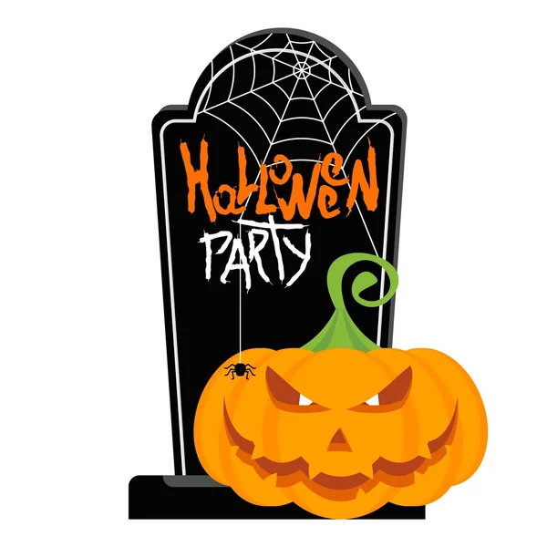 Helloween party poster memorial — Stock Vector