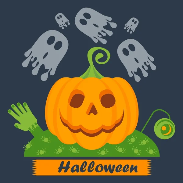 Vector helloween poster dark — Stock Vector