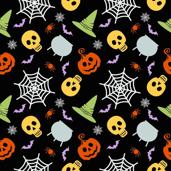 Halloween patrón de color — Vector de stock