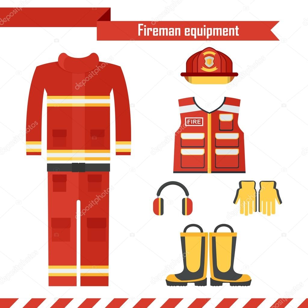 vector fireman workwear