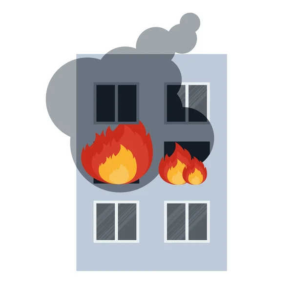 Vector huis brand — Stockvector