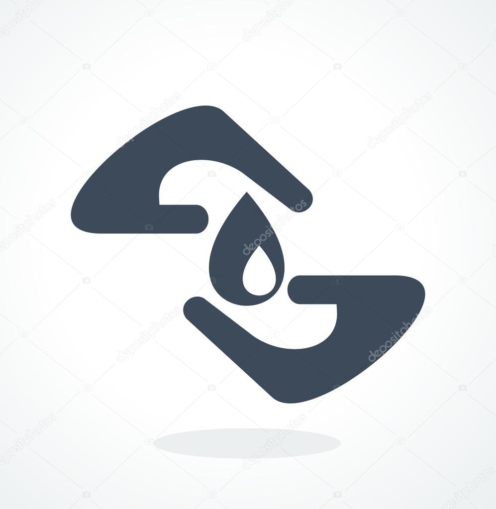 vector save water icon