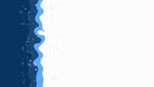 Beyaz köpüklü mavi deniz dalgası.. — Stok video