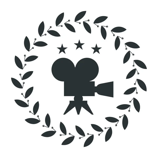 Nagroda Filmowa za najlepszy film w postaci logo z kamerą — Wektor stockowy