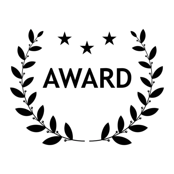 Filmpreis für den besten Film in Form eines Logos mit Lorbeerzweig. — Stockvektor
