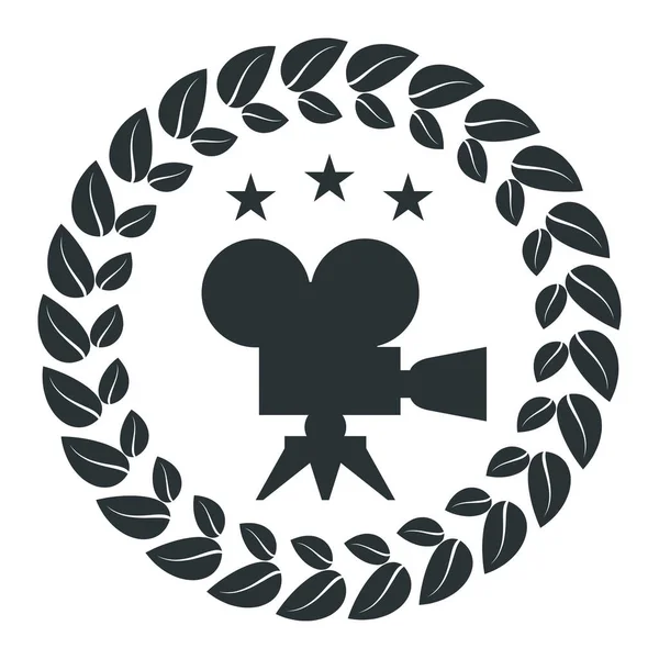 Film Award voor de beste film in de vorm van logo met camera — Stockvector