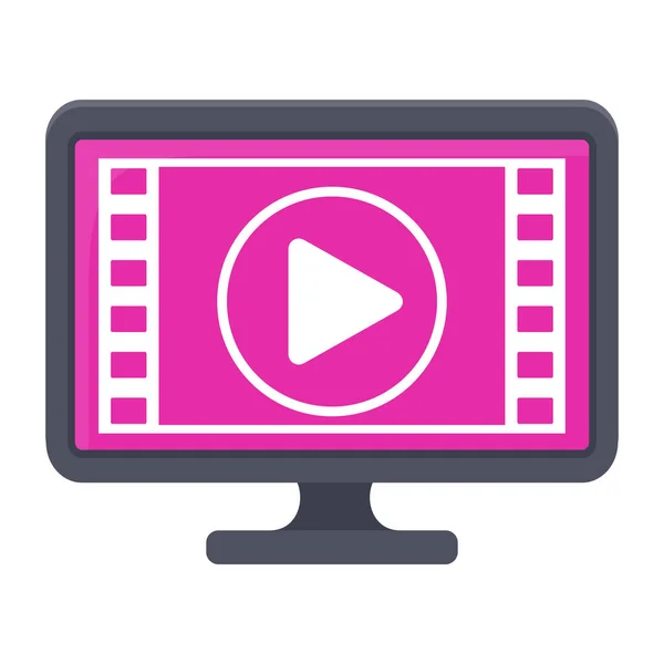 Εικονογράφηση διανύσματος οθόνης βίντεο. Συσκευή αναπαραγωγής βίντεο ή εγγραφής — Διανυσματικό Αρχείο