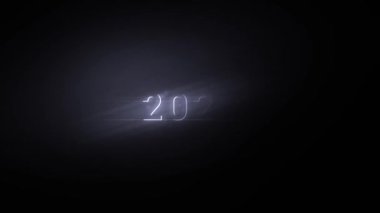 2022 'nin sinematik girişi. Karanlıktan aydınlık bir parıltıyla yazılmış.