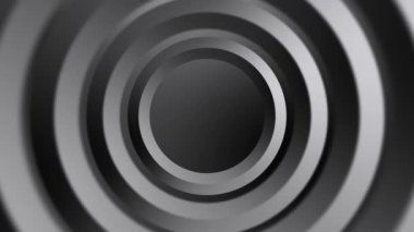 Merkezden ayrılan dairelerin canlandırması.