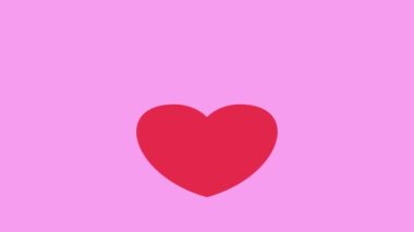 Zıplayan kırmızı kalp. Randevu uygulaması için sosyal medya etiketi.