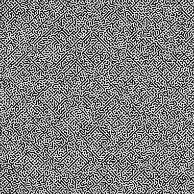 Döngüsel Simetrik Çok Ölçekli Turing Deseni. Monokrom dokusu