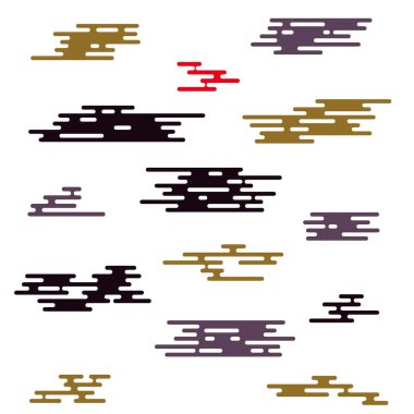 Japon bulutları. Çin bulutları. Doğulu, Asyalı geleneksel şablon