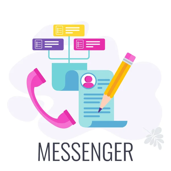 Icône de messager. Mode moderne de communication entre les personnes. — Image vectorielle