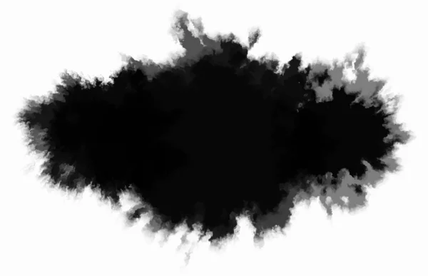 Une goutte d'encre. Tache d'encre ronde et déchiquetée. Illustration vectorielle. — Image vectorielle