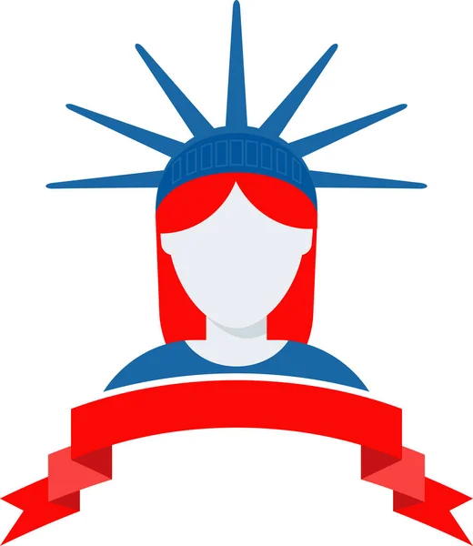 Статуя Свободи Америки плоска векторна ікона. День незалежності США. — стоковий вектор