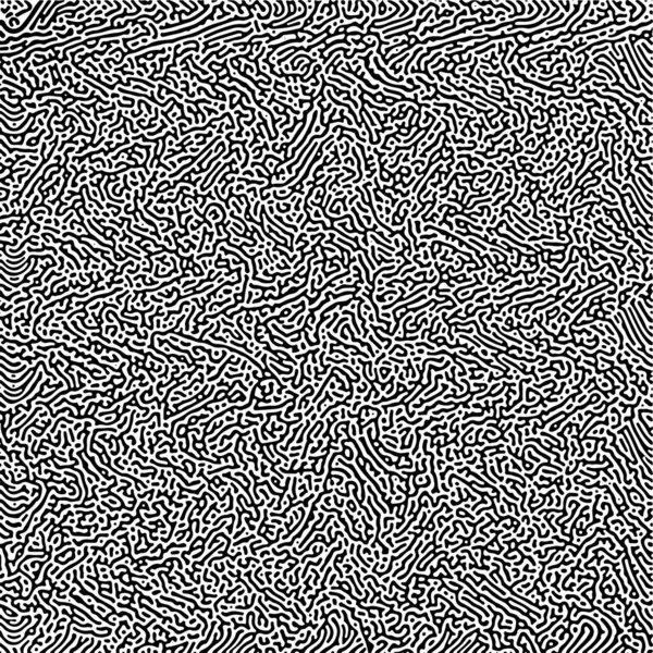 Cyclisch Symmetrisch Multischaal Turing Patroon. Monochrome textuur — Stockvector