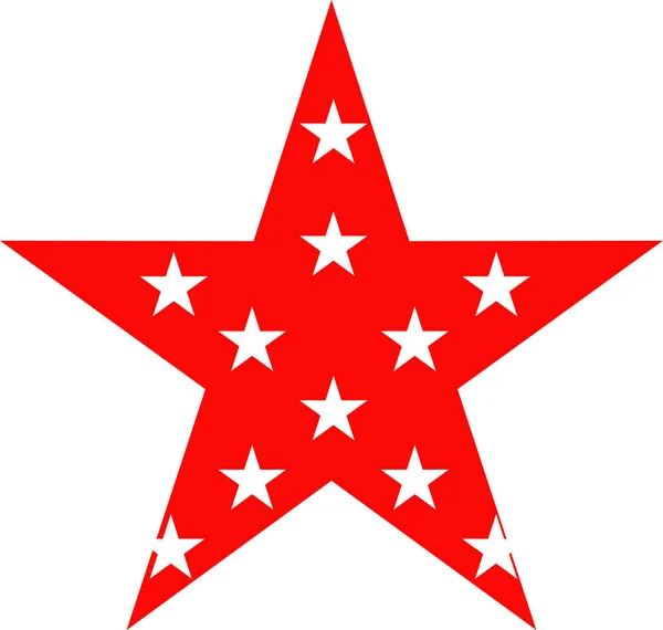 Σήμα, λογότυπο ή εικονίδιο βραβείου σε σχήμα αστεριού. Ημέρα ανεξαρτησίας των ΗΠΑ — Διανυσματικό Αρχείο
