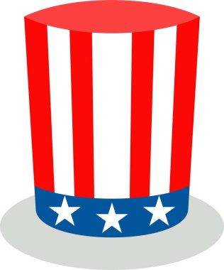 ABD düz vektör ikonunun bağımsızlık günü. 4 Temmuz Kutlama Partisi.