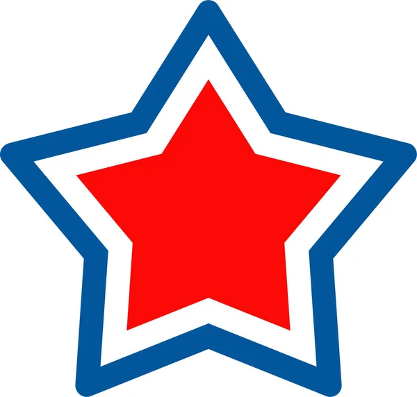 Ster vorm badge, logo of award icoon. Onafhankelijkheidsdag van de VS — Stockvector