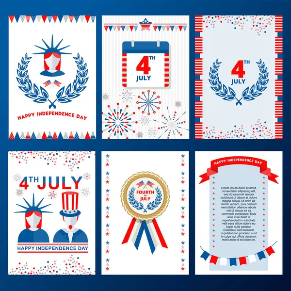 Día de la independencia de EE.UU. icono de vector plano. Fiesta de celebración del 4 de julio. — Archivo Imágenes Vectoriales