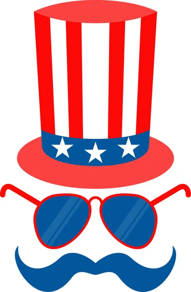 Independence day of USA flat vector icon. July fourth celebration party. — Stock Vector