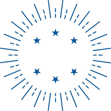 Klasik yıldız ışını rozeti, logo veya ödül simgesi.