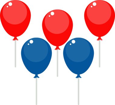 ABD düz vektör ikonunun bağımsızlık günü. 4 Temmuz Kutlama Partisi.