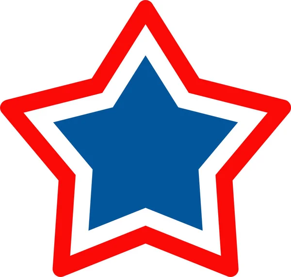 Ster vorm badge, logo of award icoon. Onafhankelijkheidsdag van de VS — Stockvector
