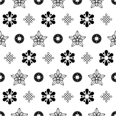 Geleneksel Çince, Japonca, Asyalı vektör pürüzsüz desenler.