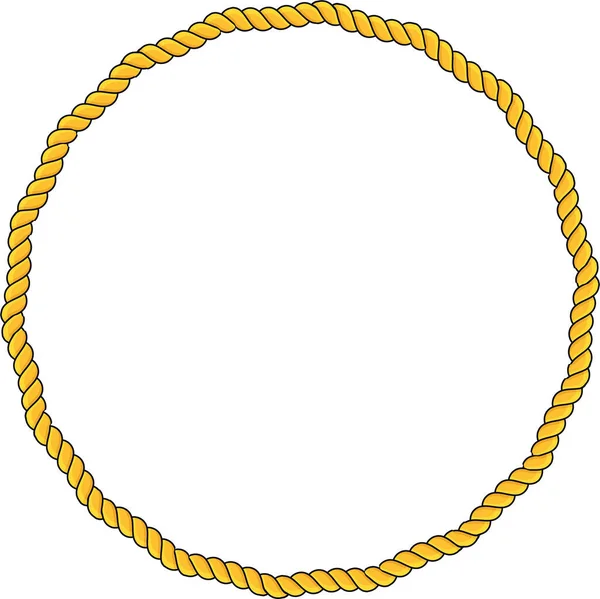 円形アウトライン装飾ロープ枠のコレクション — ストックベクタ