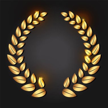 Altın defne çelenk. Vip kişi için lüks ödül.