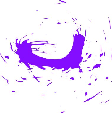 Mürekkep damlası. Yuvarlak, yırtık pırtık mürekkep lekesi. Vektör illüstrasyonu.