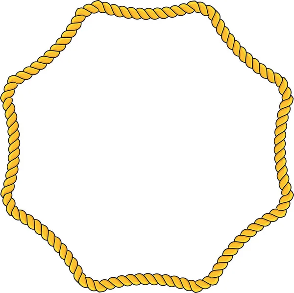 Kolekce kulatých obrysových dekorativních rámečků okrajů lana — Stockový vektor