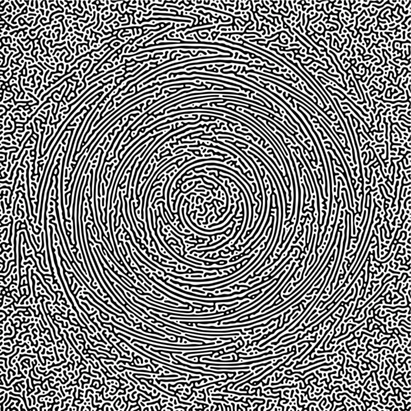 Zyklisch symmetrisches, mehrskaliges Turing-Muster. Monochrome Textur — Stockvektor