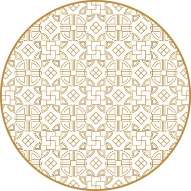 Çin dekorasyon unsurları. Desenli çerçeve, kenar veya fayanslar.