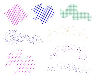 Modern poster için soyut sıvı tasarım ögeleri.