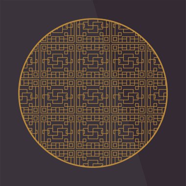 Çin dekorasyon unsurları. Desenli çerçeve, kenar veya fayanslar.