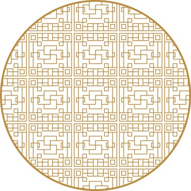 Çin dekorasyon unsurları. Desenli çerçeve, kenar veya fayanslar.