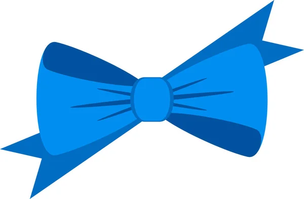 Arc bleu festif décoratif. Icône pour cartes de vœux. — Image vectorielle