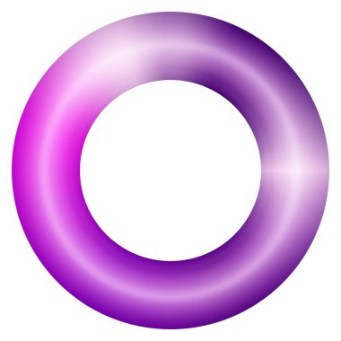 Parlak neon torus. Moda eğilimi posteri için soyut arkaplan