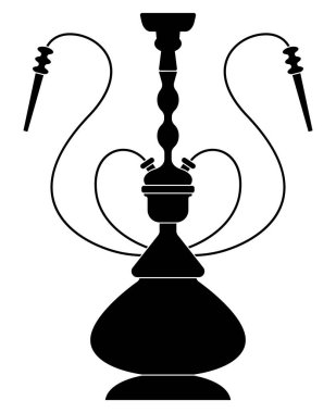 Nargile simgesi. Kokulu dumanlı sigara içme aygıtı.