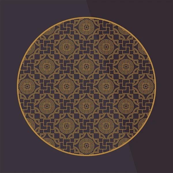 Éléments de décoration chinois. Cadre, bordure ou carreaux avec motifs. — Image vectorielle