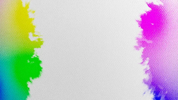 Heldere regenboog verloop aquarel vlek op getextureerd aquarel papier — Stockfoto