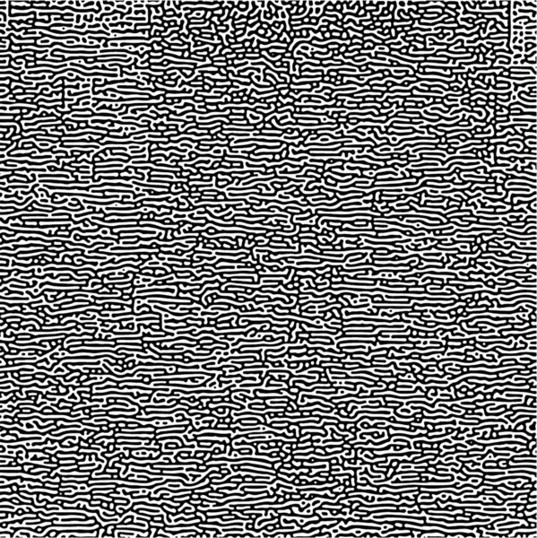 Циклический симметричный многомасштабный шаблон Тьюринга. Монохромная текстура — стоковый вектор