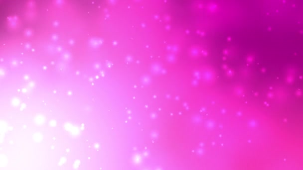 Conto de fadas mágica fundo bokeh rosa. Poeira flutuante brilhante — Vídeo de Stock